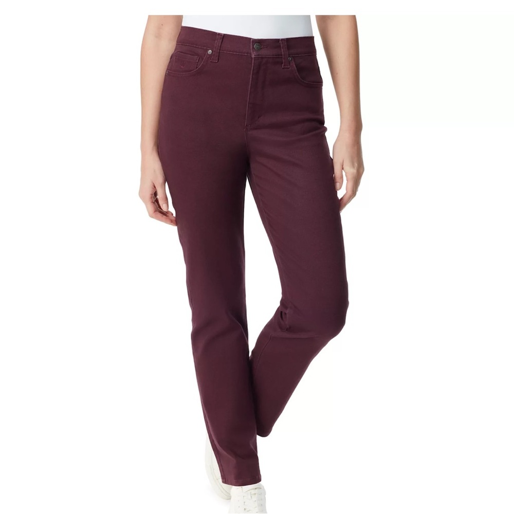 Gloria Vanderbilt Amanda Slimming Jean, Maroon Corduroy, 18W NWT